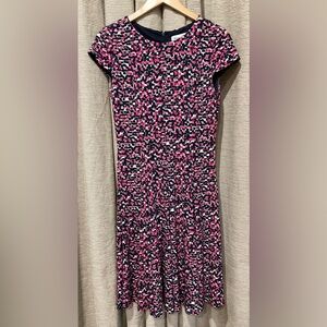 Laura Jeffries Printed A Line Dress, Size 6